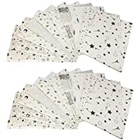 Emartbuy Papel de Regalo Hojas de Papel de Regalo Diseños Colores Surtidos 20 Hojas 50 cm x 75 cm Hojas Plegadas…